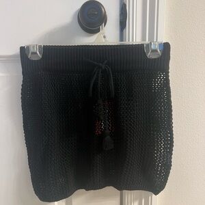 Olivaceous Black Knit Skirt Cover Up